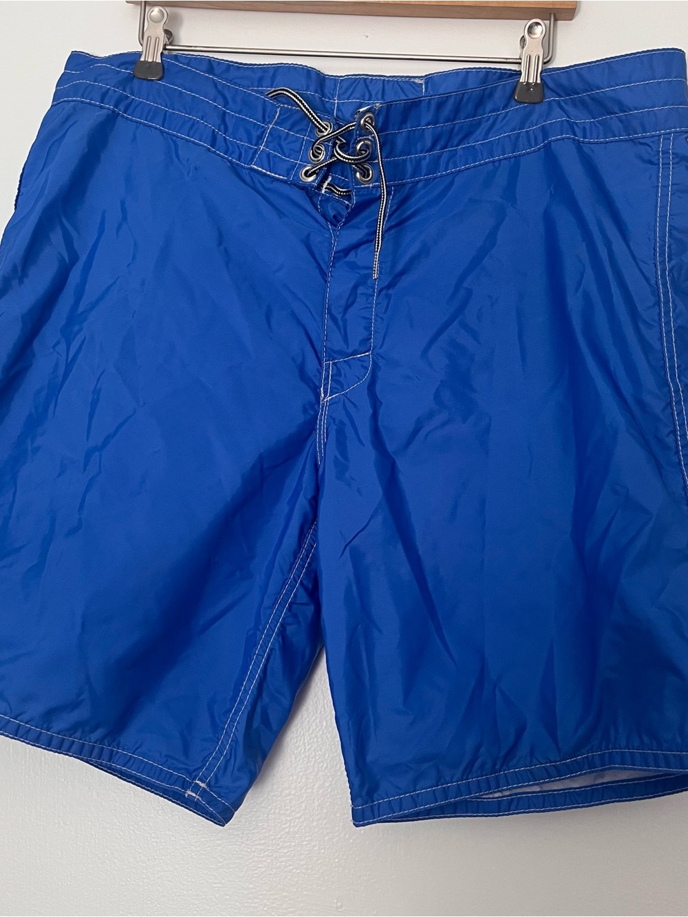 Birdwell Beach Britches 310 Board Shorts Men's Blue Nylon Sz 36 Made In USA